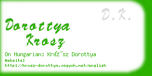 dorottya krosz business card